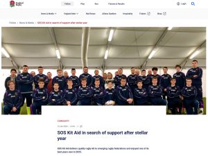 SOS Kit Aid Article on England Rugby Website